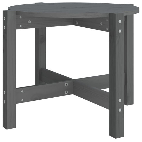 Salontafel Ø 62,5x45 cm massief grenenhout grijs MeubelReus