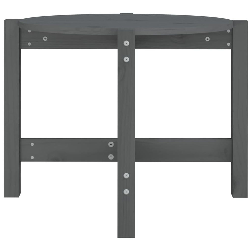 Salontafel Ø 62,5x45 cm massief grenenhout grijs MeubelReus