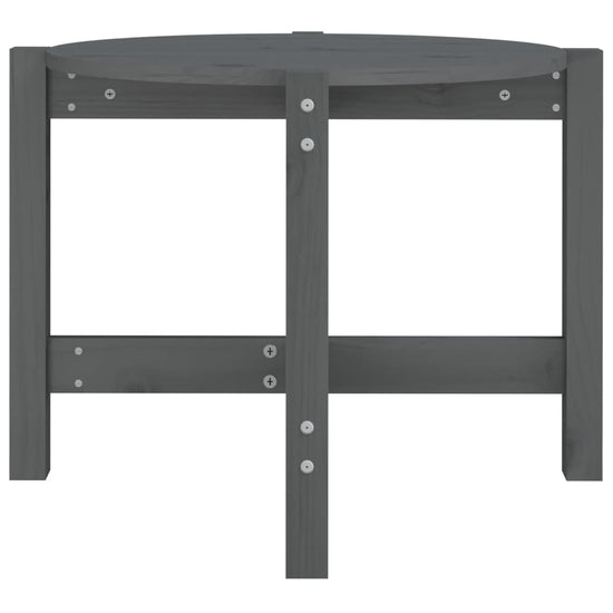 Salontafel Ø 62,5x45 cm massief grenenhout grijs MeubelReus