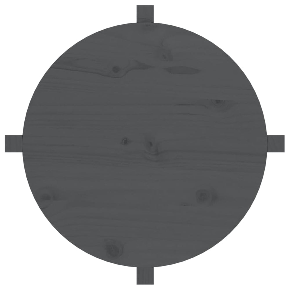 Salontafel Ø 62,5x45 cm massief grenenhout grijs MeubelReus