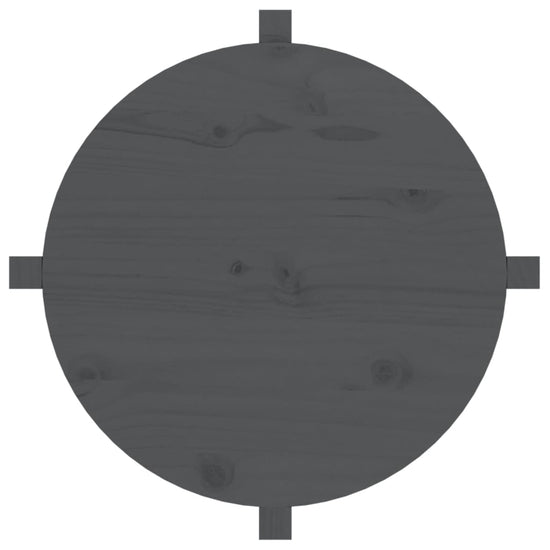 Salontafel Ø 62,5x45 cm massief grenenhout grijs MeubelReus