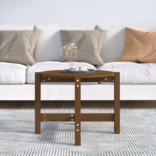 Salontafel Ø 62,5x45 cm massief grenenhout honingbruin MeubelReus