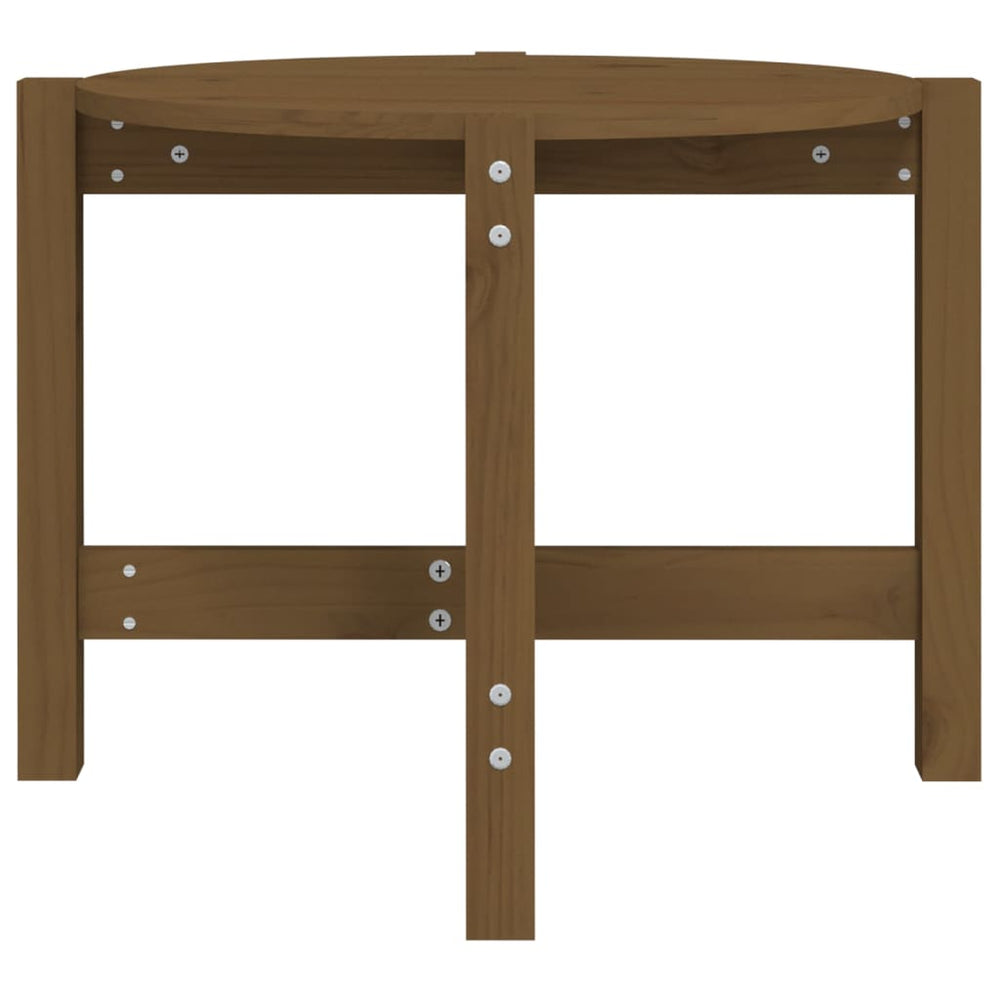 Salontafel Ø 62,5x45 cm massief grenenhout honingbruin MeubelReus