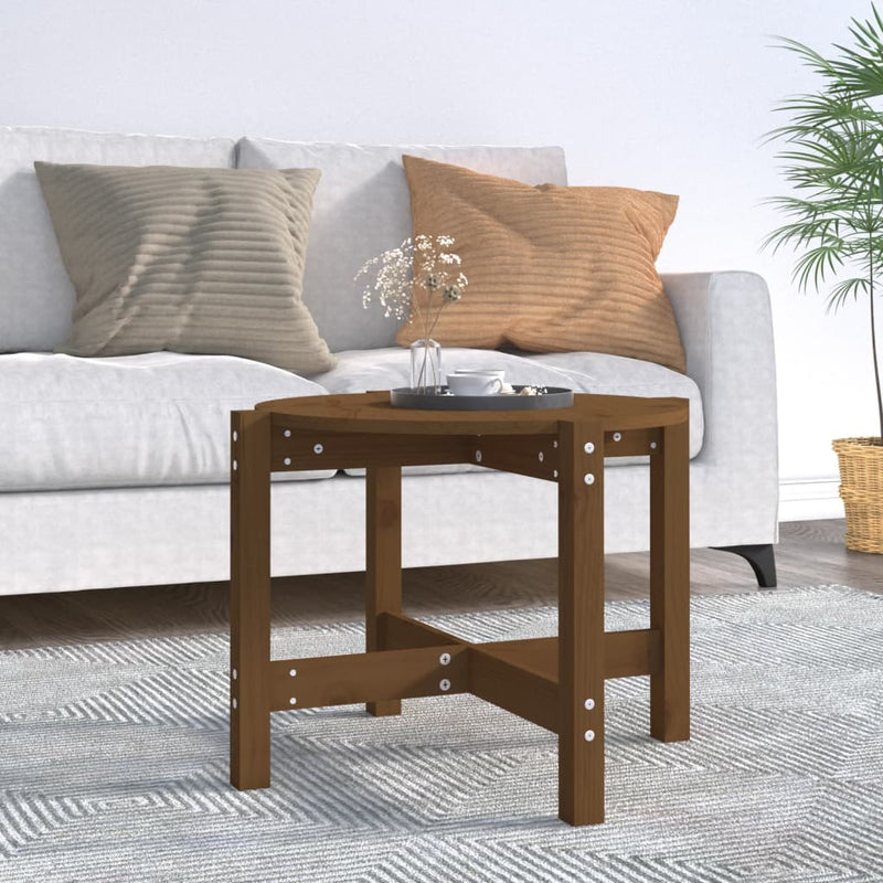 Salontafel Ø 62,5x45 cm massief grenenhout honingbruin MeubelReus