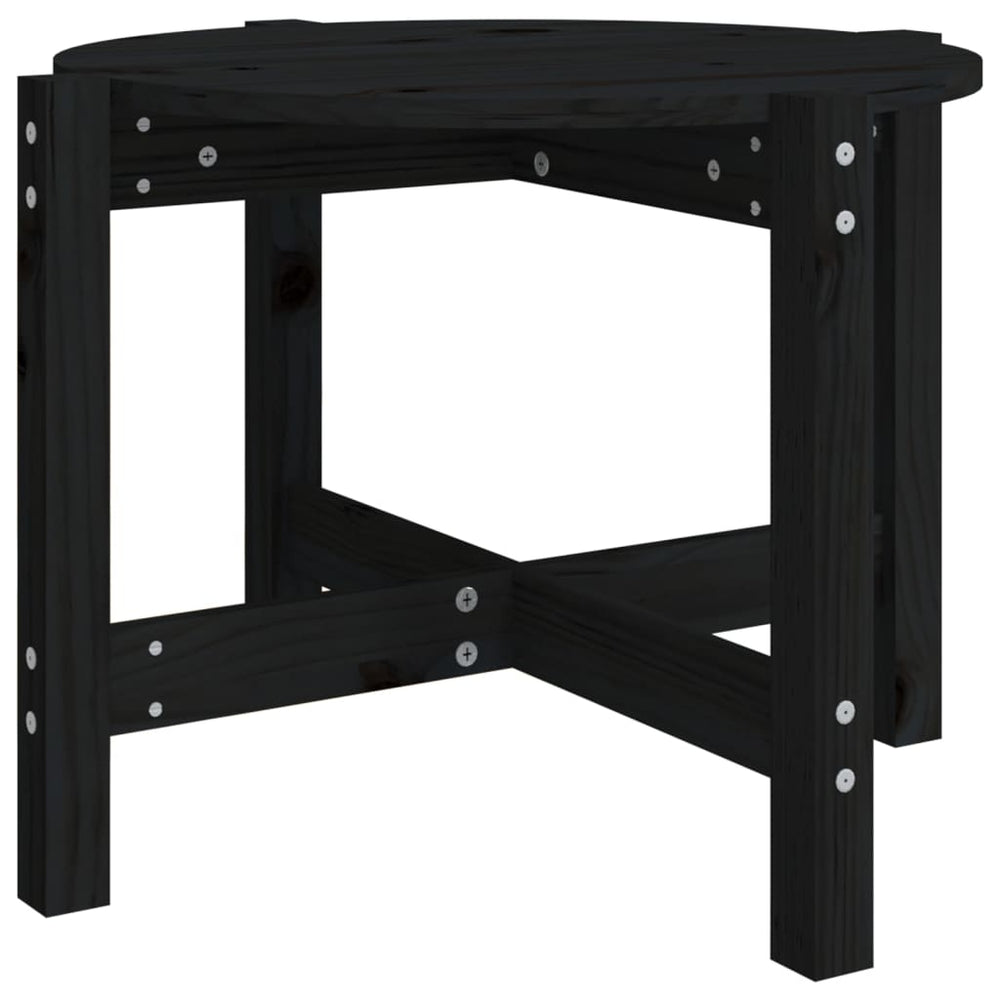 Salontafel Ø 62,5x45 cm massief grenenhout zwart MeubelReus