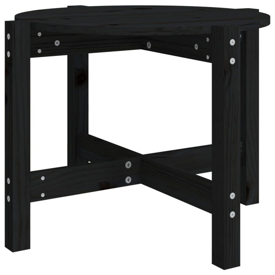 Salontafel Ø 62,5x45 cm massief grenenhout zwart MeubelReus