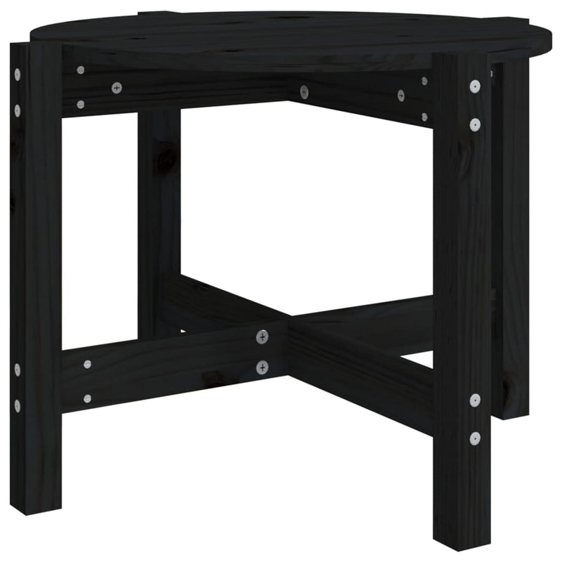 Salontafel Ø 62,5x45 cm massief grenenhout zwart MeubelReus