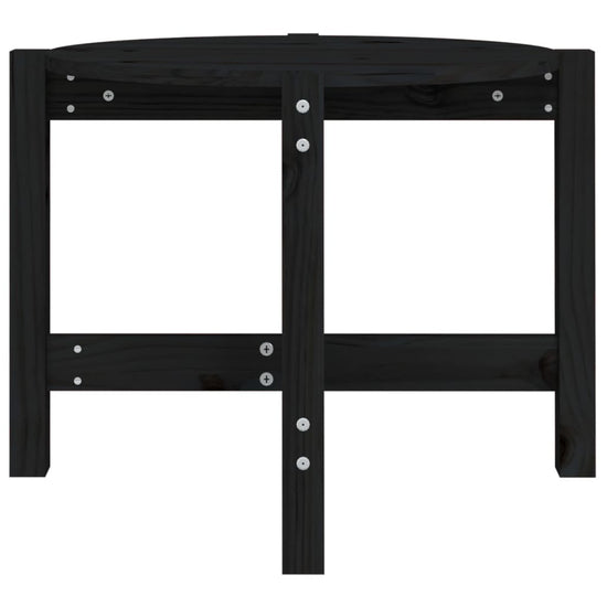 Salontafel Ø 62,5x45 cm massief grenenhout zwart MeubelReus