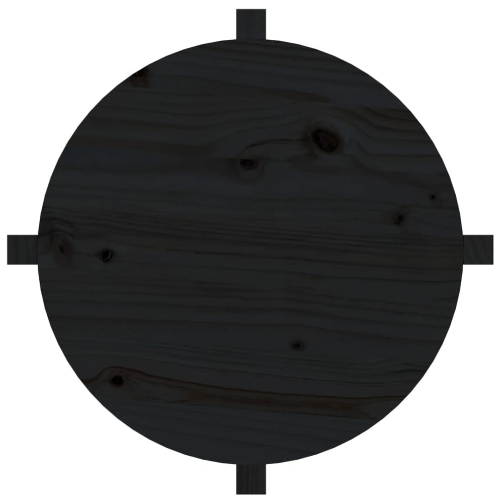 Salontafel Ø 62,5x45 cm massief grenenhout zwart MeubelReus