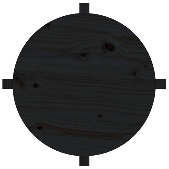 Salontafel Ø 62,5x45 cm massief grenenhout zwart MeubelReus