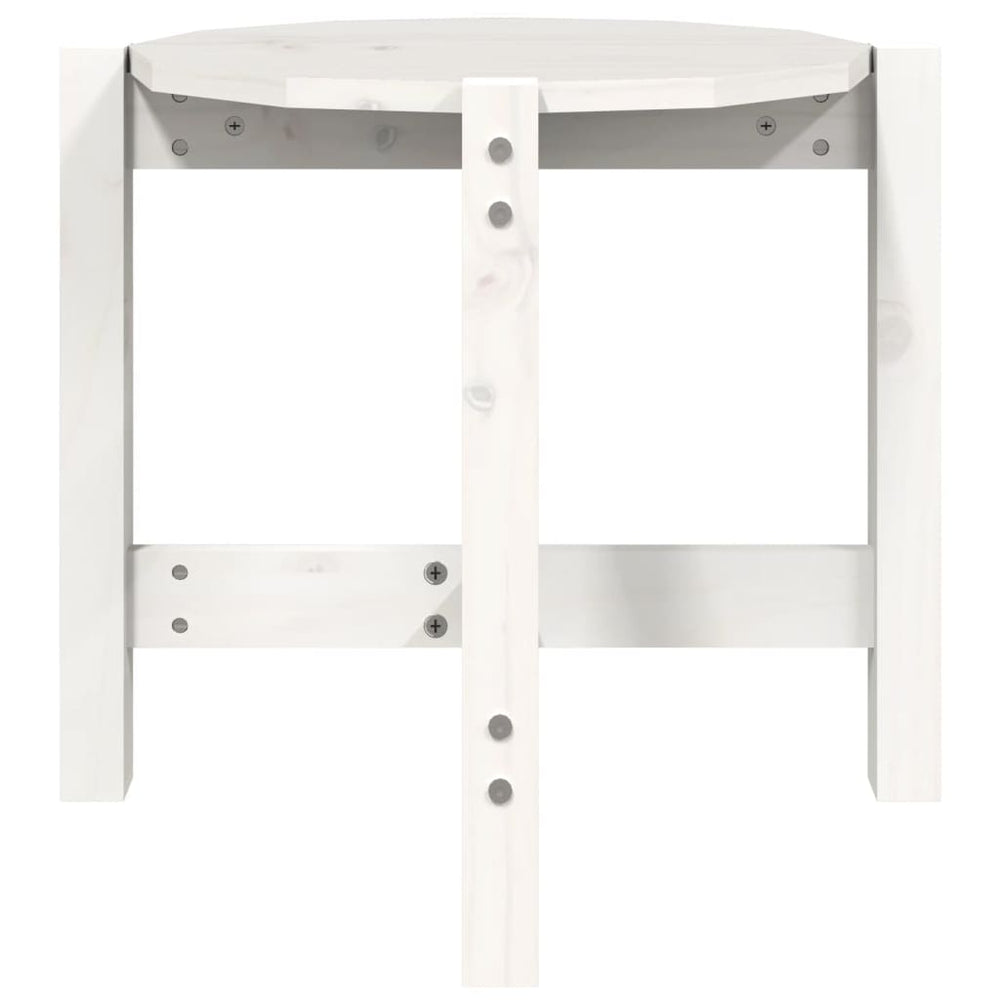 Salontafel Ø 52,5x45 cm massief grenenhout wit MeubelReus