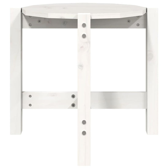 Salontafel Ø 52,5x45 cm massief grenenhout wit MeubelReus