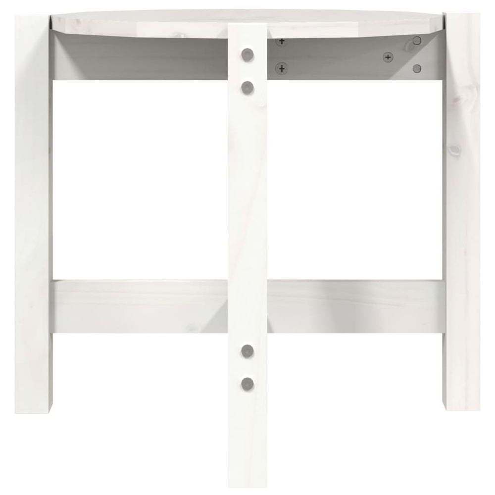 Salontafel Ø 52,5x45 cm massief grenenhout wit MeubelReus