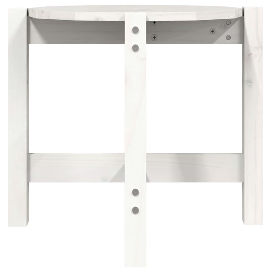 Salontafel Ø 52,5x45 cm massief grenenhout wit MeubelReus
