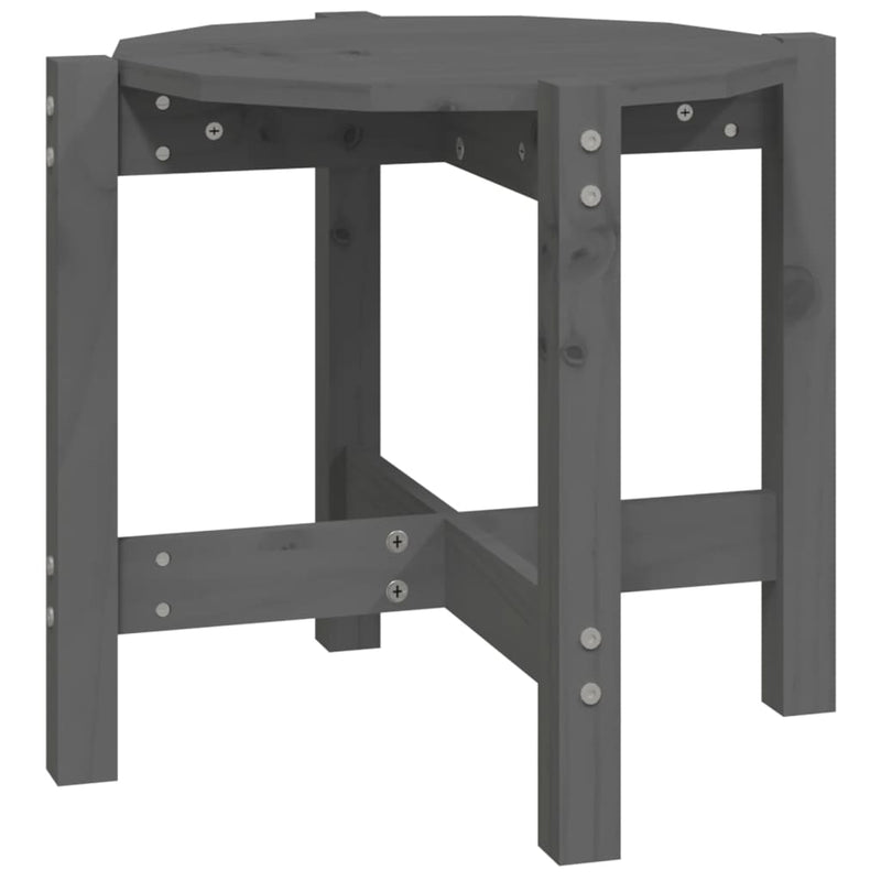 Salontafel Ø 52,5x45 cm massief grenenhout grijs MeubelReus