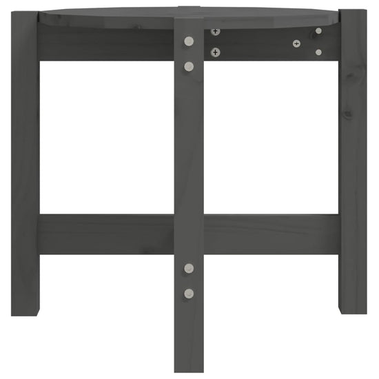 Salontafel Ø 52,5x45 cm massief grenenhout grijs MeubelReus