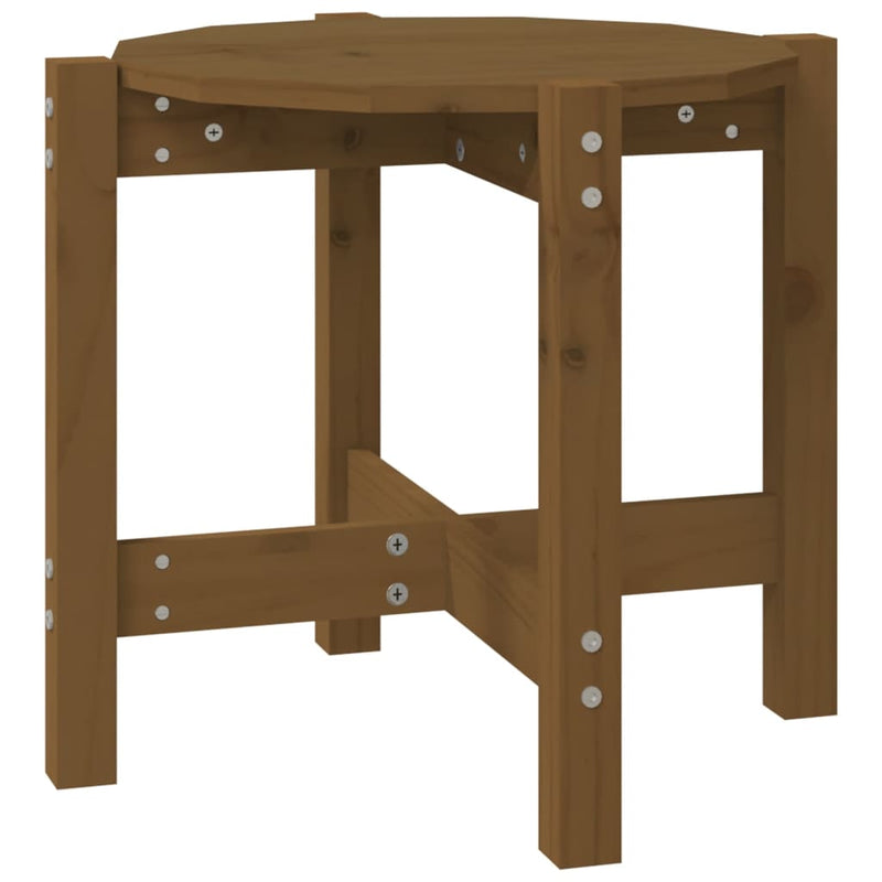 Salontafel Ø 52,5x45 cm massief grenenhout honingbruin MeubelReus