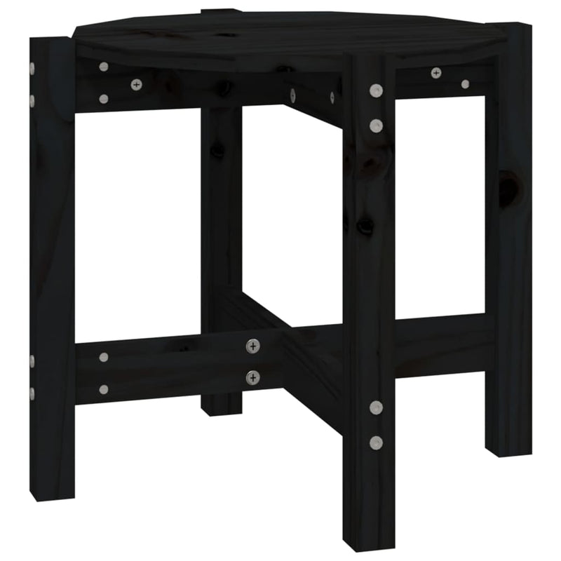 Salontafel Ø 52,5x45 cm massief grenenhout zwart MeubelReus