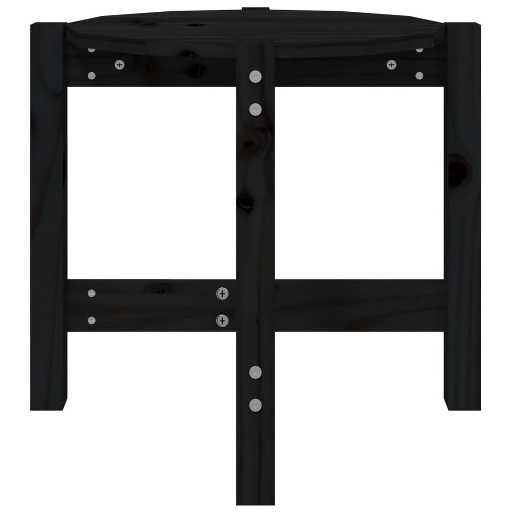 Salontafel Ø 52,5x45 cm massief grenenhout zwart MeubelReus