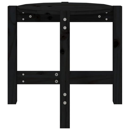 Salontafel Ø 52,5x45 cm massief grenenhout zwart MeubelReus