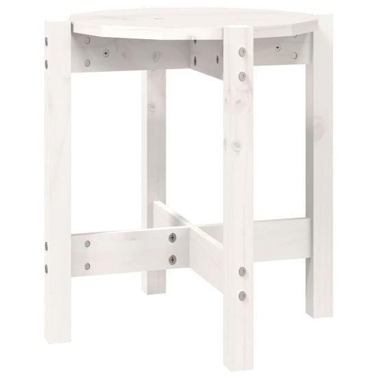 Salontafel Ø 42,5x45 cm massief grenenhout wit MeubelReus