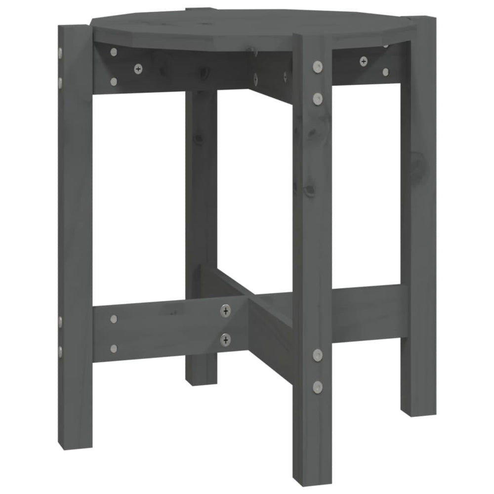 Salontafel Ø 42,5x45 cm massief grenenhout grijs MeubelReus