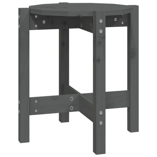 Salontafel Ø 42,5x45 cm massief grenenhout grijs MeubelReus