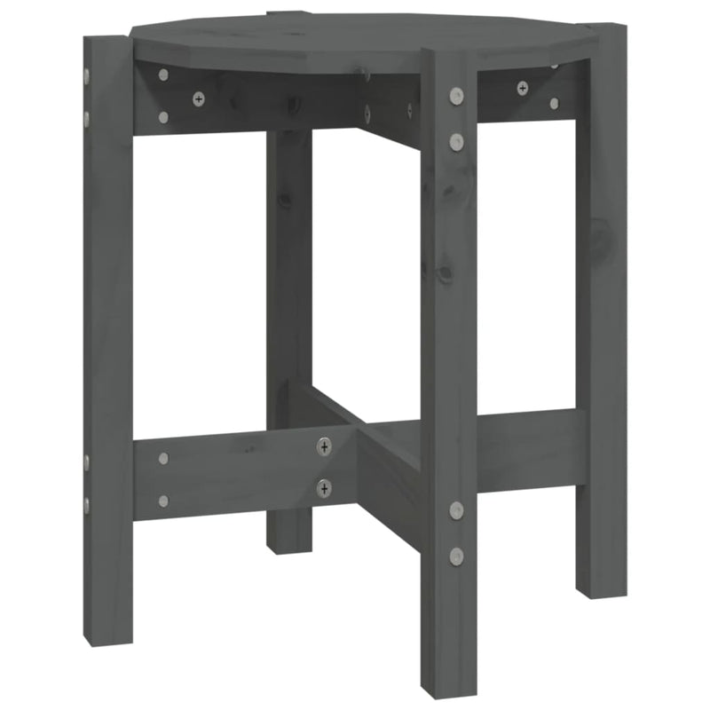 Salontafel Ø 42,5x45 cm massief grenenhout grijs MeubelReus