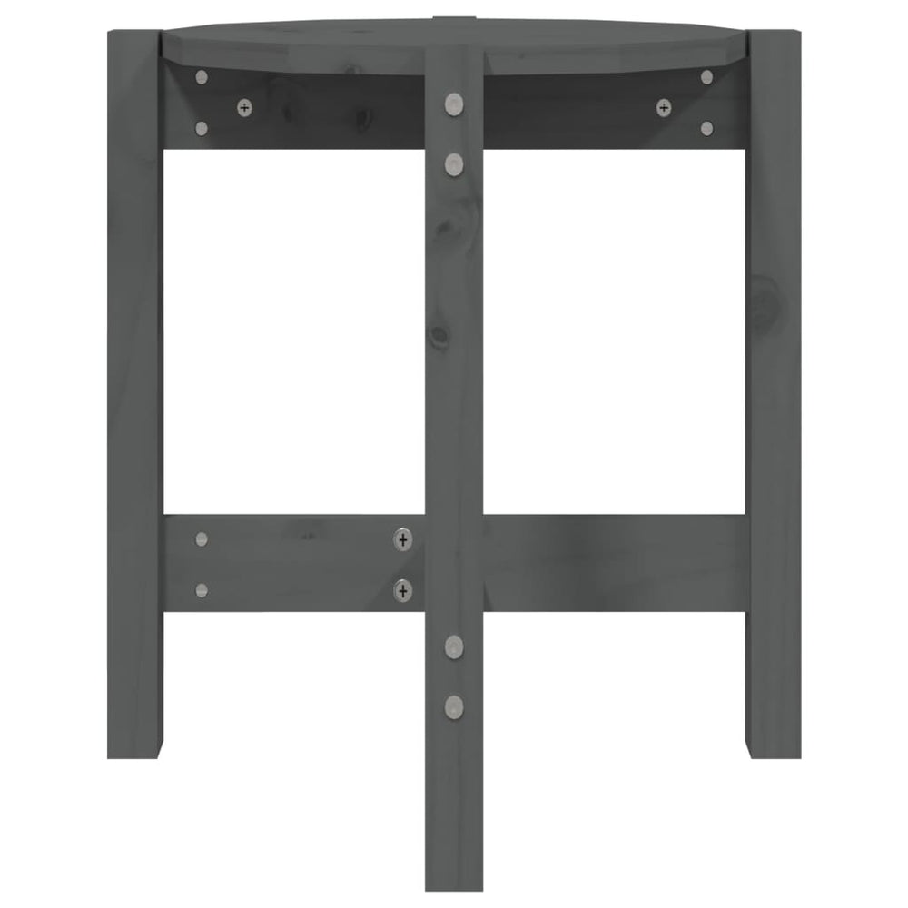 Salontafel Ø 42,5x45 cm massief grenenhout grijs MeubelReus