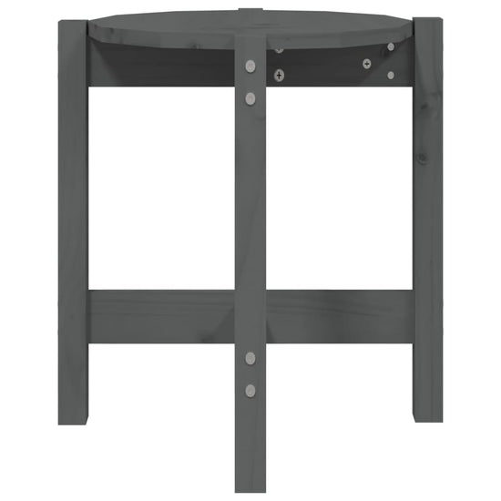 Salontafel Ø 42,5x45 cm massief grenenhout grijs MeubelReus