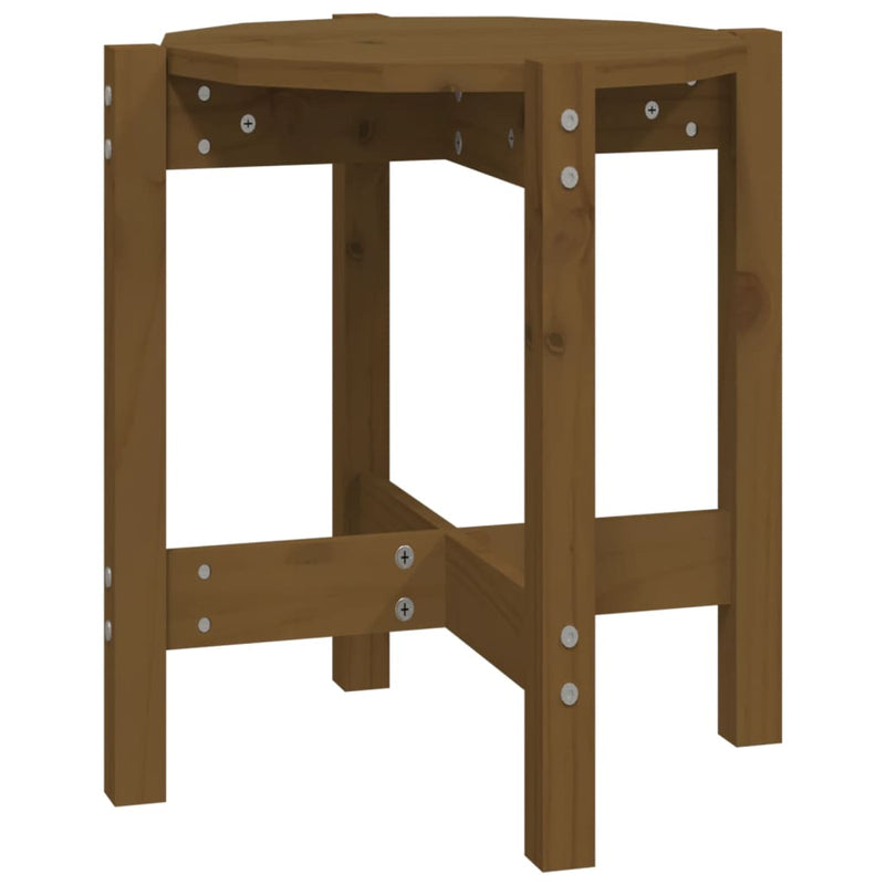Salontafel Ø 42,5x45 cm massief grenenhout honingbruin MeubelReus
