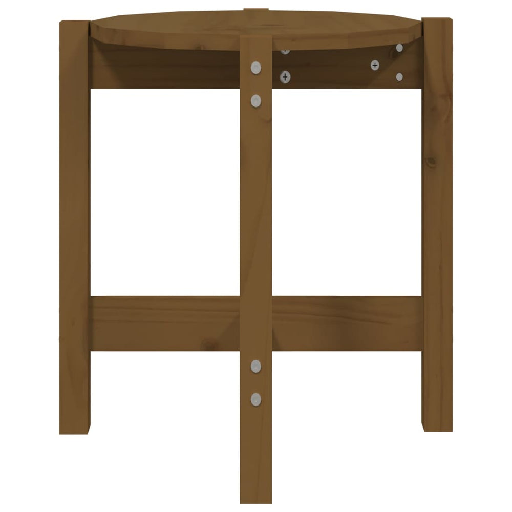 Salontafel Ø 42,5x45 cm massief grenenhout honingbruin MeubelReus