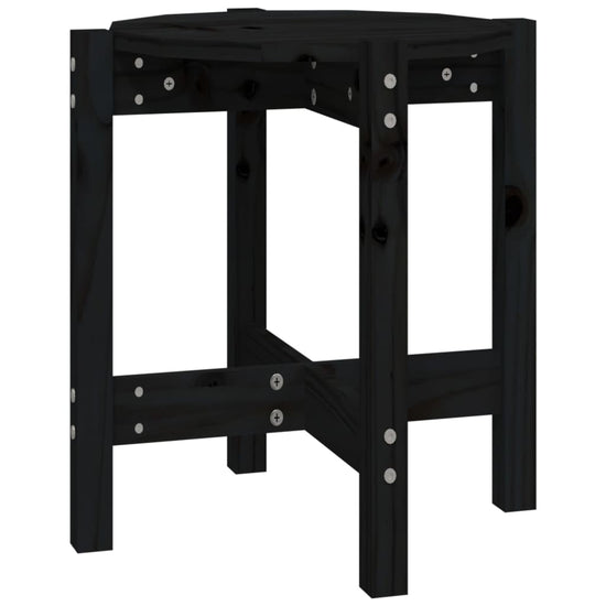 Salontafel Ø 42,5x45 cm massief grenenhout zwart MeubelReus