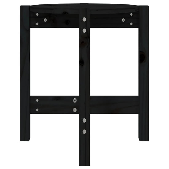 Salontafel Ø 42,5x45 cm massief grenenhout zwart MeubelReus
