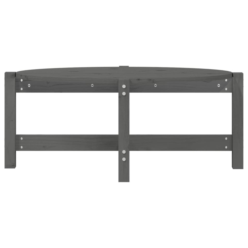 Salontafel 87x48x35 cm massief grenenhout grijs MeubelReus