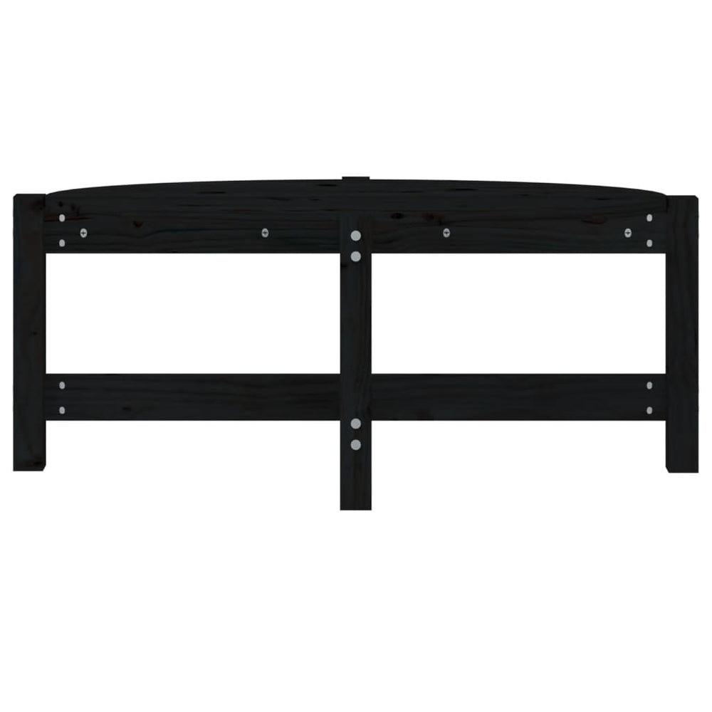 Salontafel 87x48x35 cm massief grenenhout zwart MeubelReus