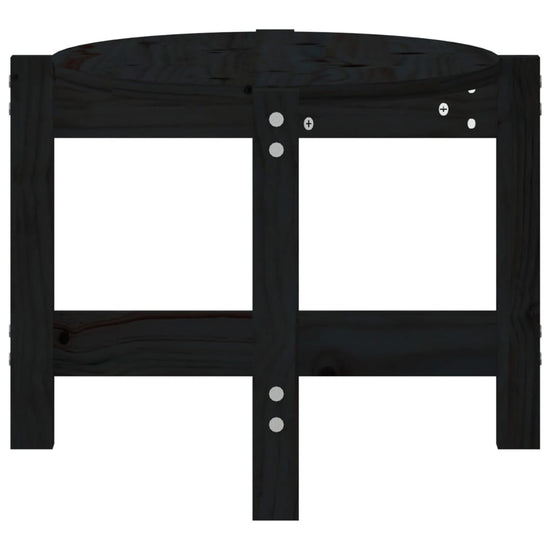 Salontafel 87x48x35 cm massief grenenhout zwart MeubelReus