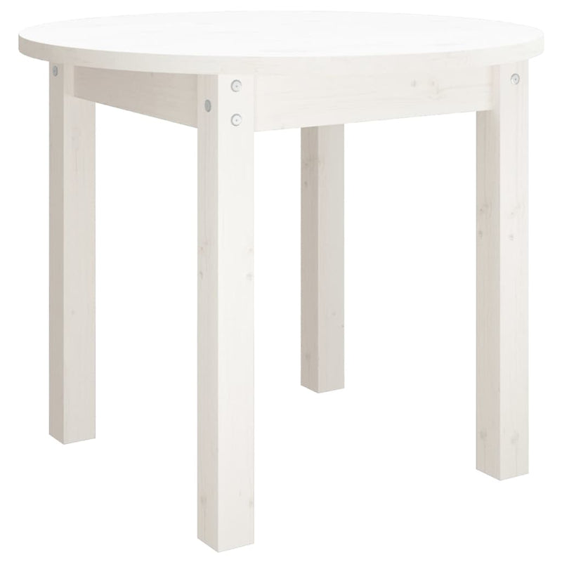 Salontafel Ø 55x45 cm massief grenenhout wit MeubelReus