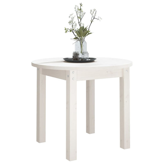 Salontafel Ø 55x45 cm massief grenenhout wit MeubelReus