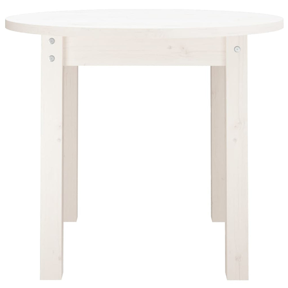 Salontafel Ø 55x45 cm massief grenenhout wit MeubelReus