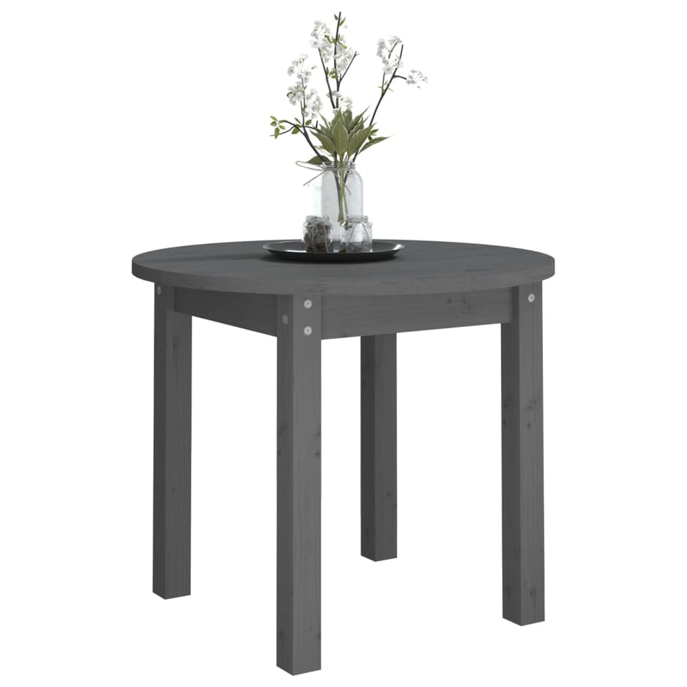 Salontafel Ø 55x45 cm massief grenenhout grijs MeubelReus