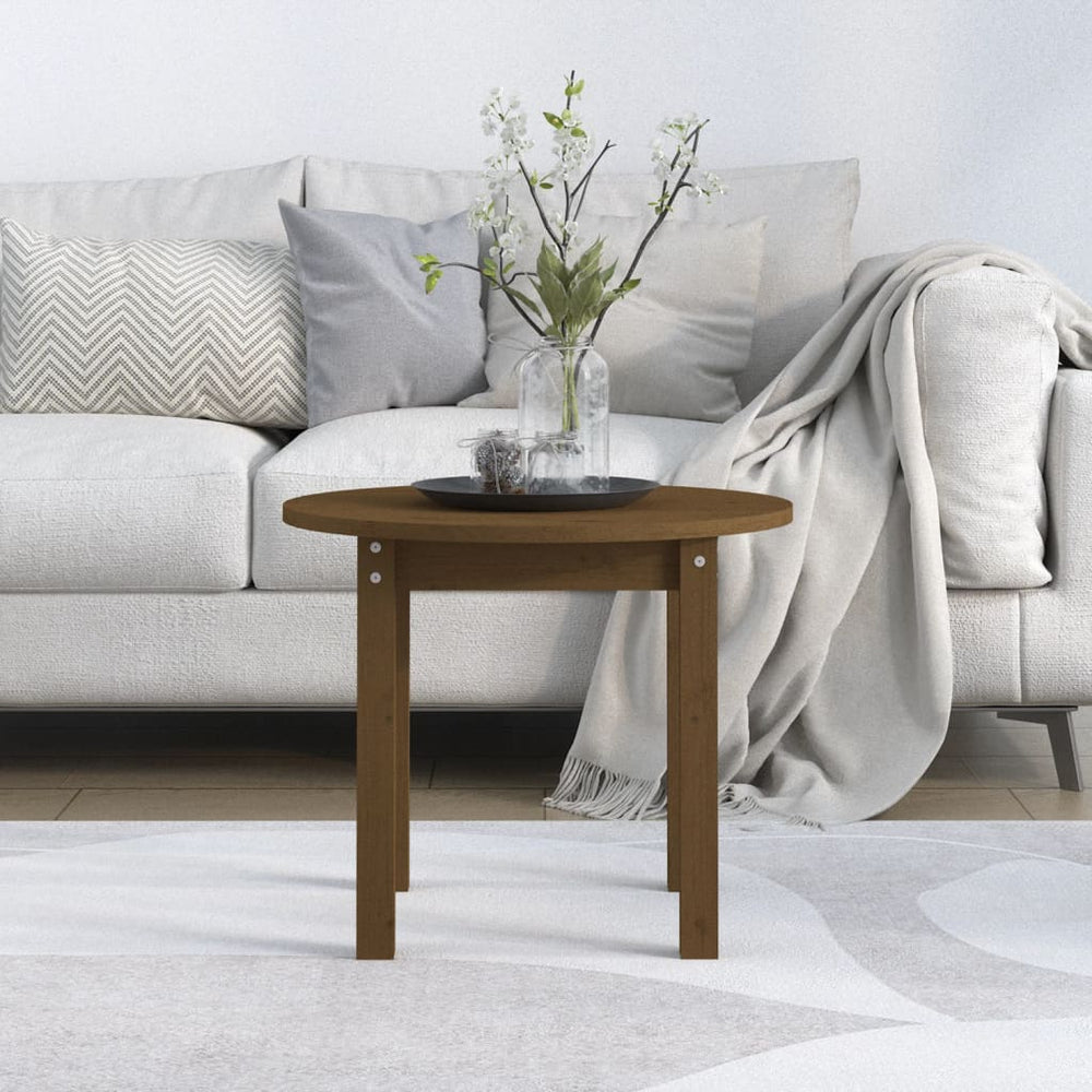 Salontafel Ø 55x45 cm massief grenenhout honingbruin MeubelReus
