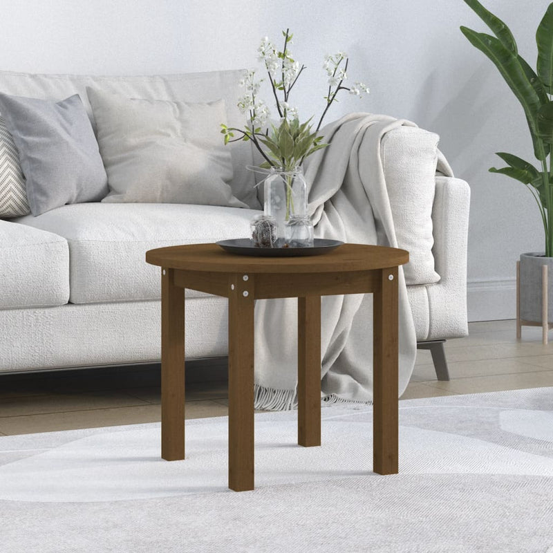 Salontafel Ø 55x45 cm massief grenenhout honingbruin MeubelReus