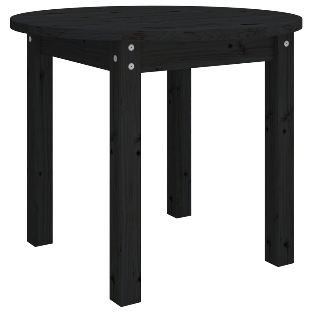 Salontafel Ø 55x45 cm massief grenenhout zwart MeubelReus