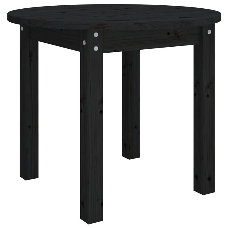 Salontafel Ø 55x45 cm massief grenenhout zwart MeubelReus