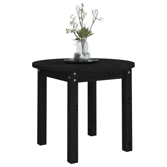 Salontafel Ø 55x45 cm massief grenenhout zwart MeubelReus