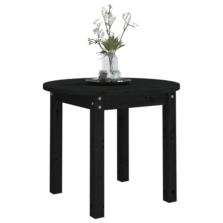 Salontafel Ø 55x45 cm massief grenenhout zwart MeubelReus