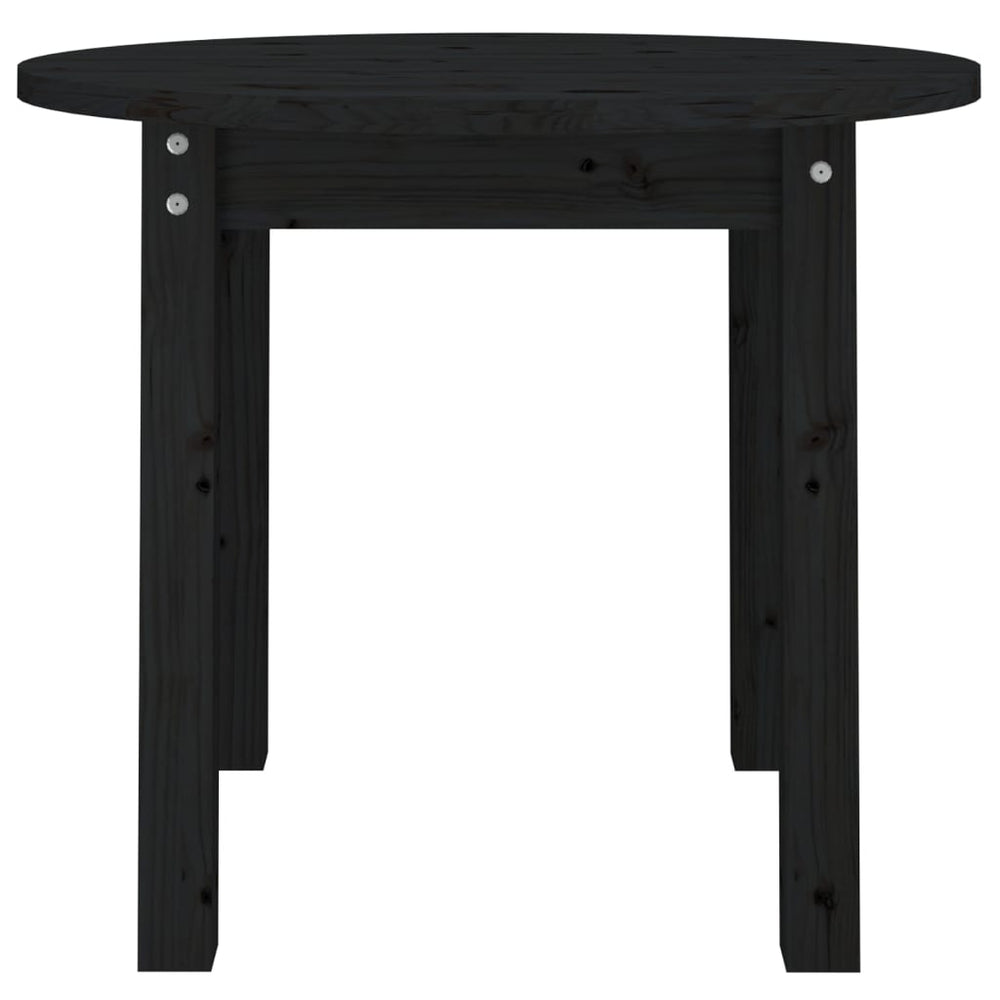 Salontafel Ø 55x45 cm massief grenenhout zwart MeubelReus
