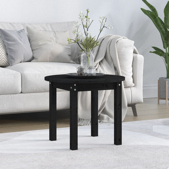 Salontafel Ø 55x45 cm massief grenenhout zwart MeubelReus