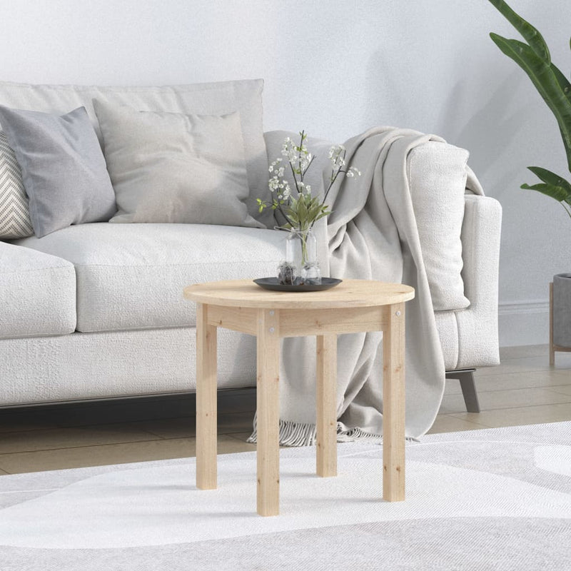 Salontafel Ø 45x40 cm massief grenenhout MeubelReus